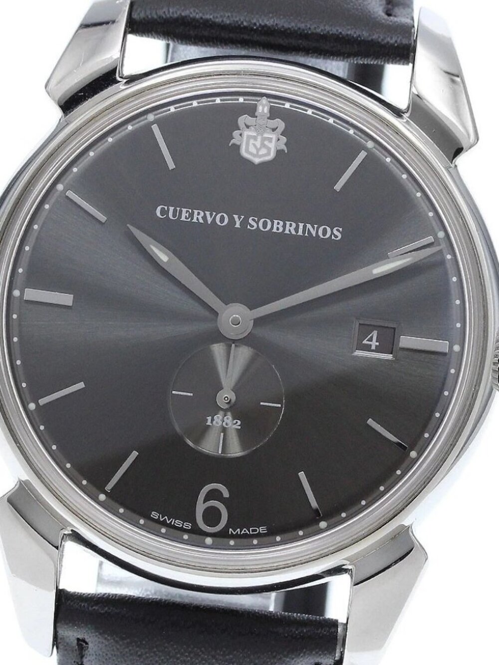 CUERVO Y SOBRINOS Historia Doll 3195-GS Date Small Second Automatic Men's_919171